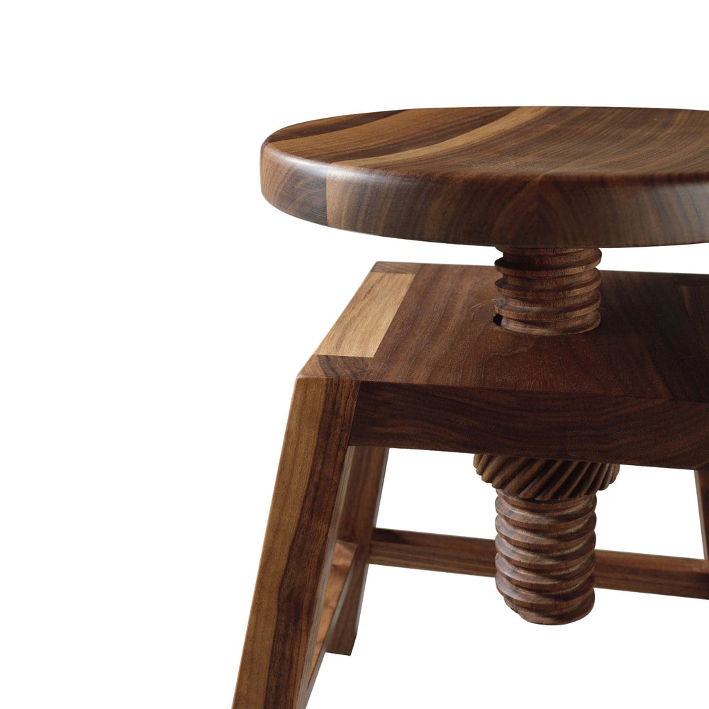 Walnut Wood Stool INVITO Short 02