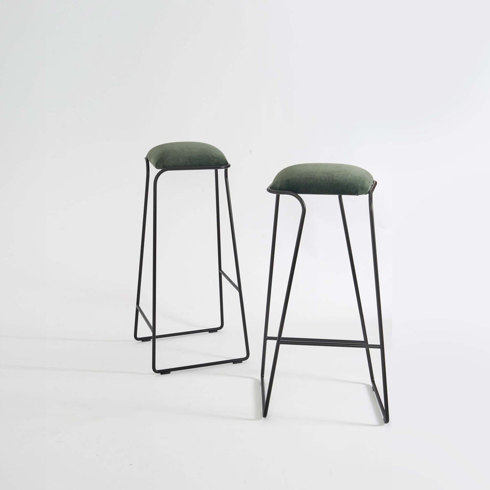 Steel Upholstered Stool SEEMS by Enrico Girotti for LapiegaWD 2