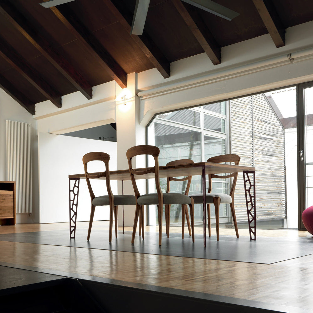Natural Walnut Wood Chair CAPOTAVOLA 04