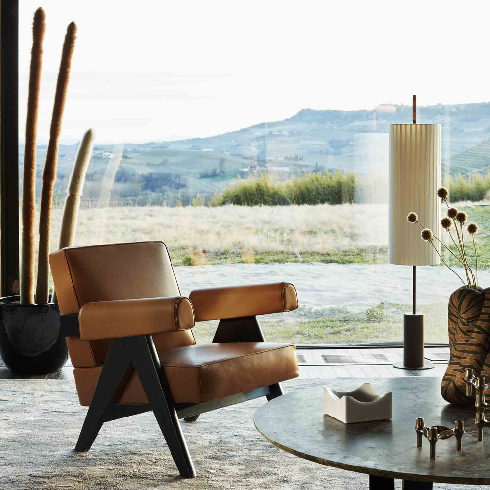 Wood and Leather Armchair CAPITOL COMPLEX Hommage à Pierre Jeanneret, designed by Cassina 02
